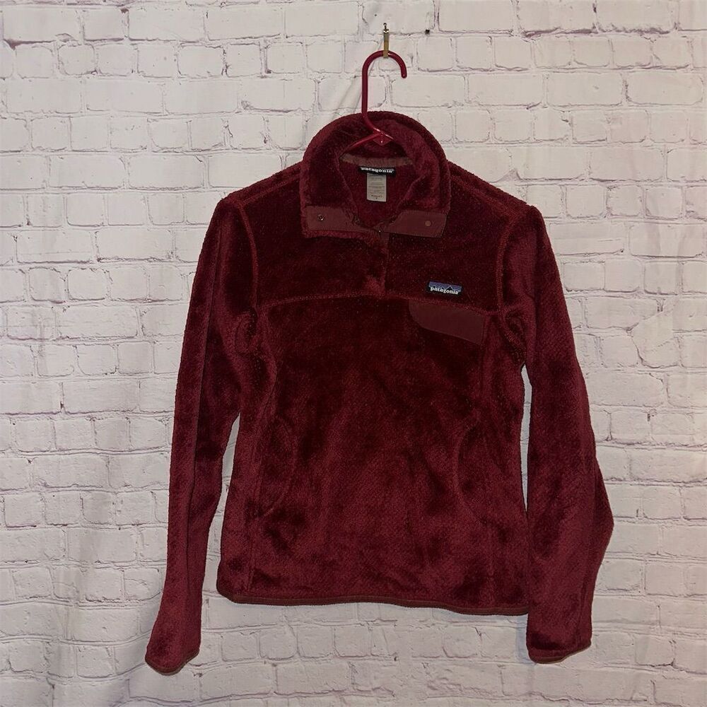 Patagonia Women's Snap-T Fleece Pullover Red Size S Casual Fall Wear